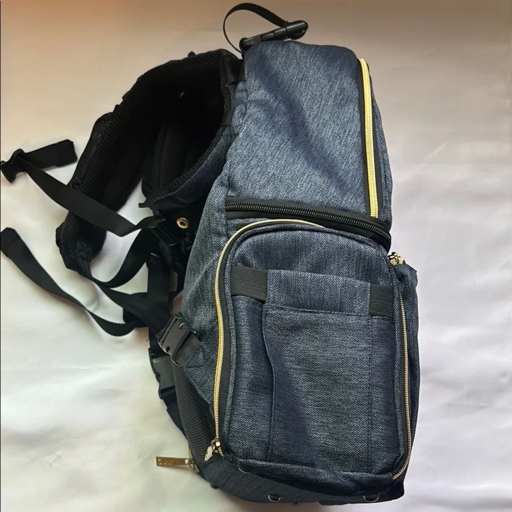 Lublu Denim Diaper Bag Blue EUC